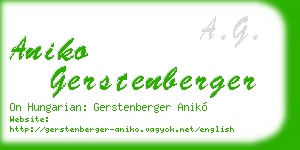 aniko gerstenberger business card